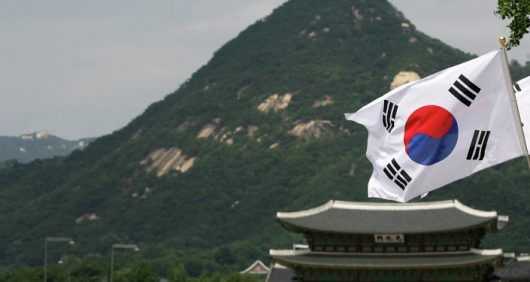 bandera nacional en Corea del Sur