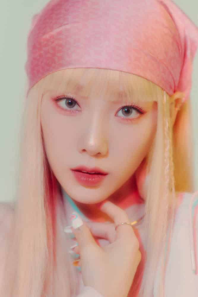 make-up en tonos rosados de Taeyeon