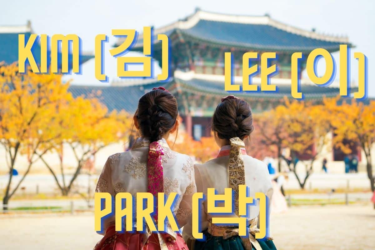 ¿De dónde provienen los apellidos coreanos más comunes?