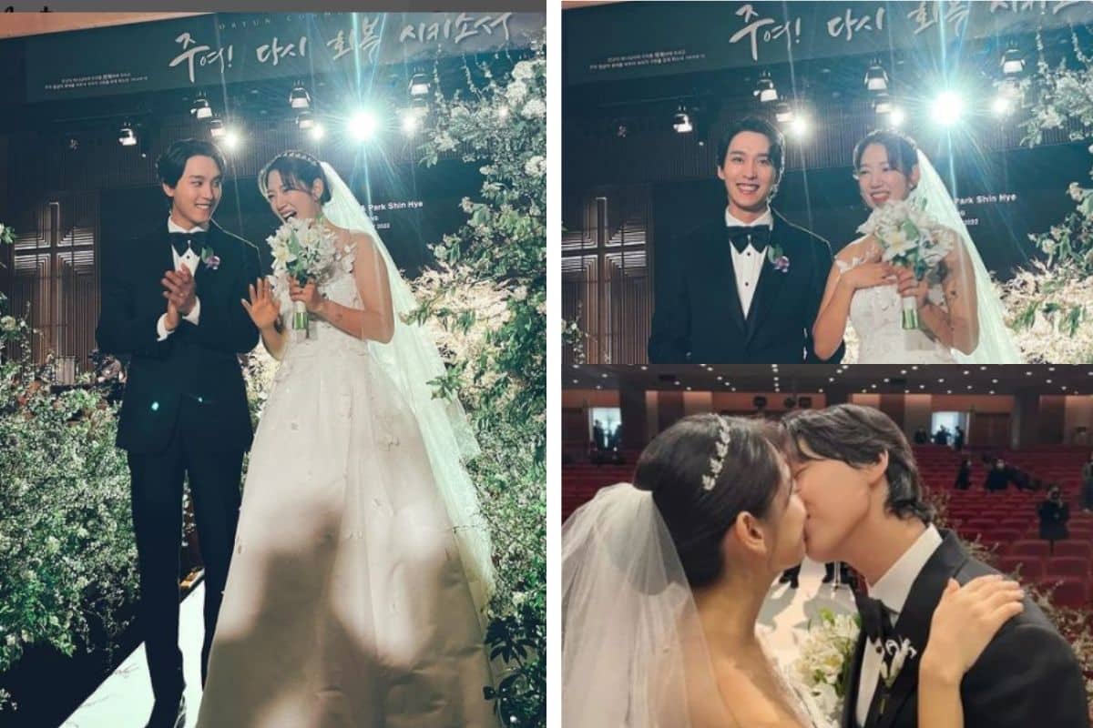Los mejores momentos de la boda de Park Shin Hye y Choi Tae Joon