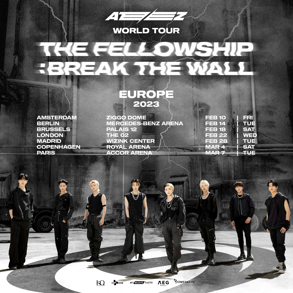 Ciudades y fechas del Tour The Fellowship- Break the wall de ATEEZ