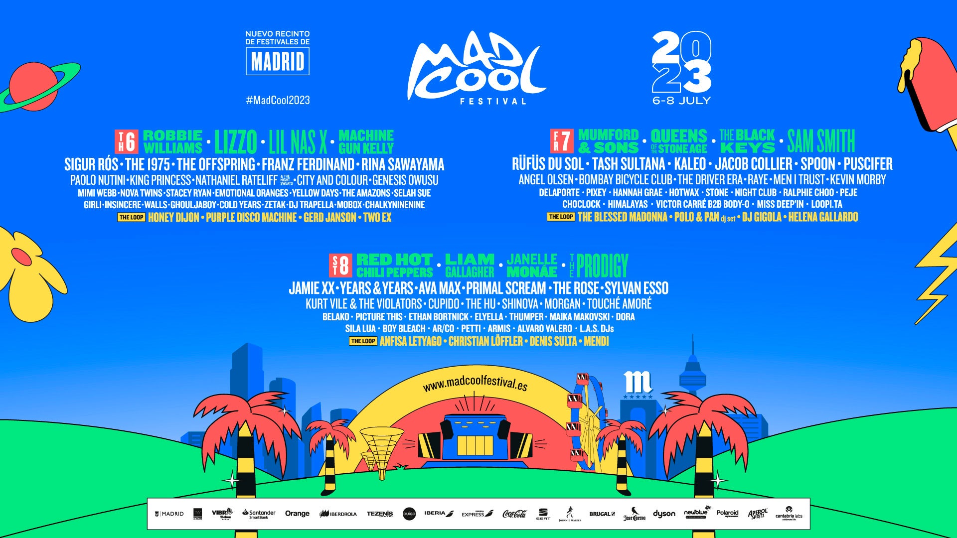lineup del festival Mad Cool