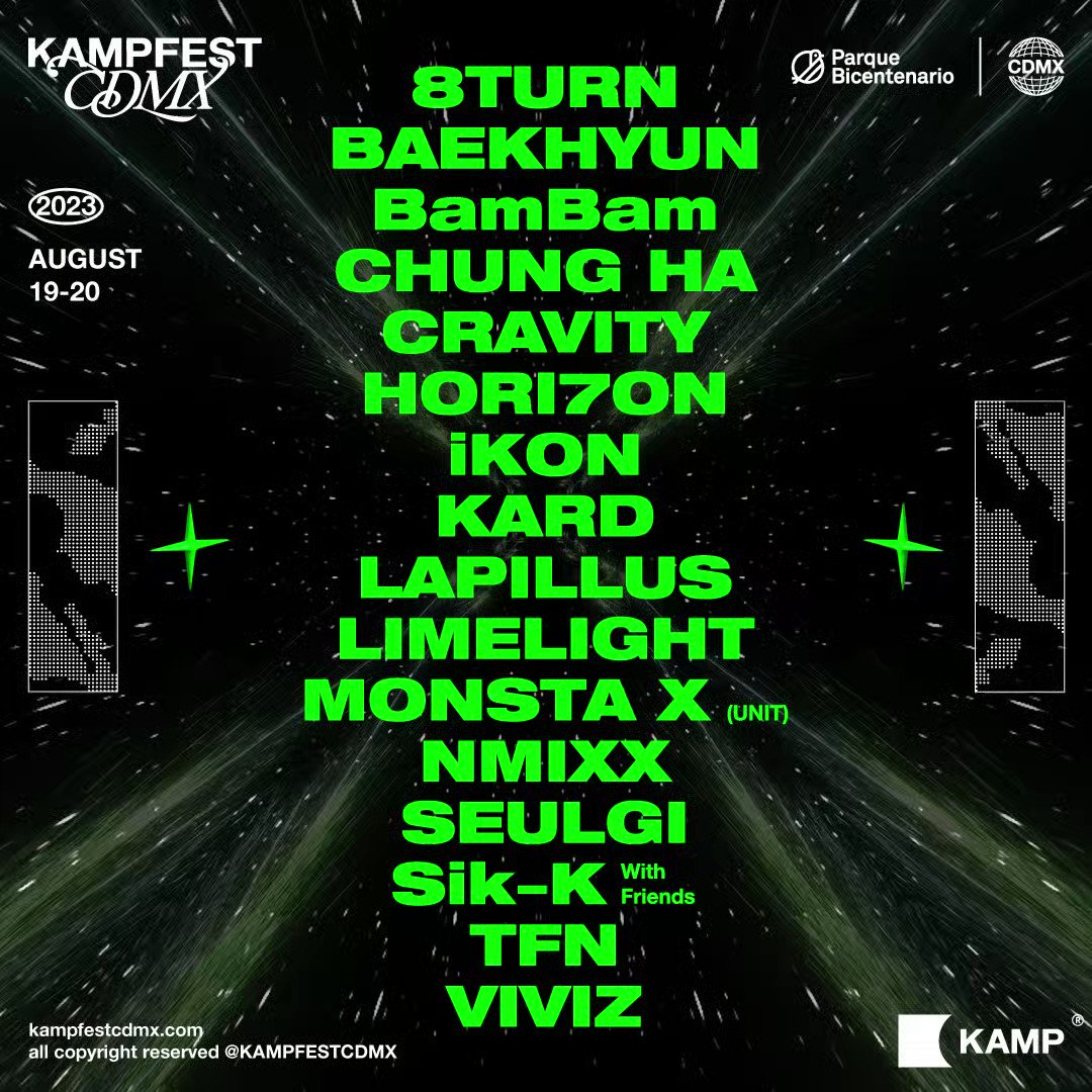 Lineup del KAMP FEST 2023 en Ciudad de México